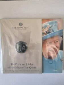 2022 UK 50p Coin Queen Elizabeth Platinum Jubilee (The Royal Mint) Brilliant Unc