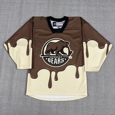 Hershey Bears Chocolate Drip AHL Hockey Jersey CCM Men's Small Brown Alternate