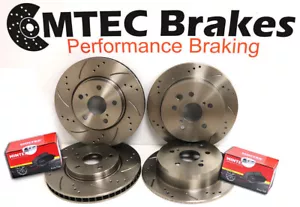 Mini Cooper S Drilled Grooved Brake Discs Front Rear & Pads - Picture 1 of 8
