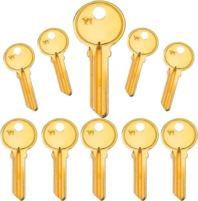 10PCS YA1 (Y1) BRASS Key Blanks 10Keys Master 5Pin YA1 Padlock Key Blanks - Image 1 of 4