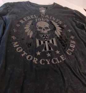 Rebel Saints Motorcycle Club Longsleeve Shirt Altered. See Discription And Photo - Picture 1 of 9