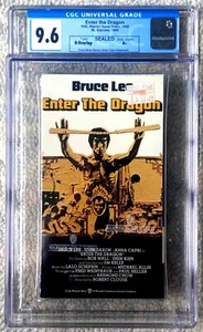 ENTER THE DRAGON - Bruce Lee - 1986 WRAP AROUND - Sealed VHS - HUGE CGC 9.6 A+ - Picture 1 of 5