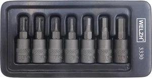 Welzh Werkzeug 7pc -1/4"Drive Impact Allen Key, Hex Bit Sockets - H1.5-H6 3330 - Picture 1 of 3