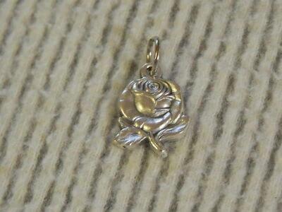 Dije Virgen María Rosa Pequeño Tono Plata Medalla Milagrosa Colgante  Foto 1 de 4