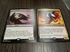 2 commander Anthology rares Malfegor -and reiver demon mtg LP