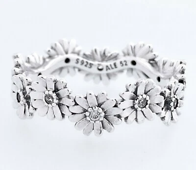 NEW Authentic PANDORA 925 Silver Sparkling Daisy Flower Crown Ring 198799C01 - Image 1 of 4