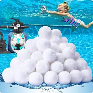 Upgrade 1.54 lbs Pool Filter Balls Filter Media Balls for Pool Sand Pump Eco-... - Picture 1 of 7