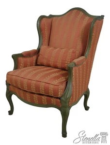 L67783: HICKORY CHAIR CO Green Painted French Bergère Chair - Picture 1 of 22