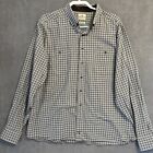 Genteal Flannel Button Down Shirt Green Plaid Mens Size Xl 100% Cotton L/S