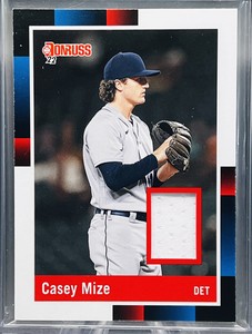 2022 Donruss #R88M-CA Casey Mize Retro 1988 Materials Detroit Tigers 