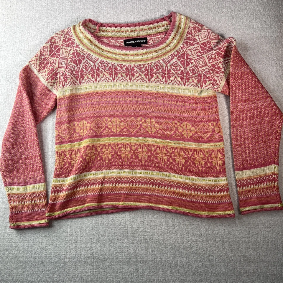 Suéter Norton Mcnaughton Mujer Pequeño Estilo Escandinavo Patrón Mezcla Algodón Foto 1 de 4