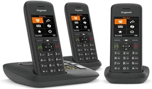 Gigaset C575A Trio Schnurloses Telefon Anrufbeantworter Umschaltmöglichkeit Schw - Zdjęcie 1 z 1