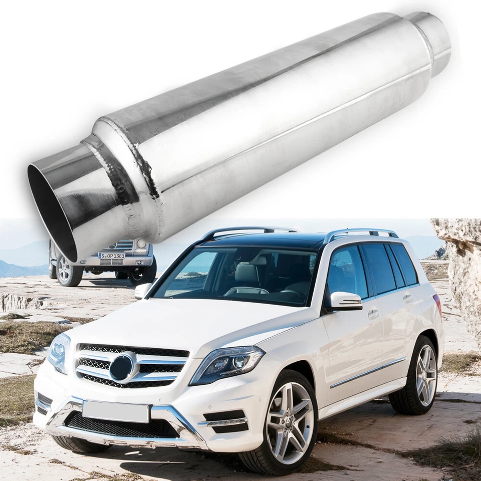 Resonador de escape silenciador 2,5" ID/OD 16" de longitud para Mercedes-Benz GLK250 GLK300 Foto 1 de 4