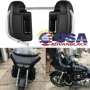 Kit de carenados de ventilación inferior negro mezclilla para 2014+ Harley Davidson FLHR FLHXS FLTRX - Imagen 1 de 15