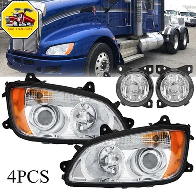 Faróis de halogênio e lâmpadas de neblina 4 peças para Kenworth T660 T700 T170 T270 T370 T470 - Imagem 1 de 4