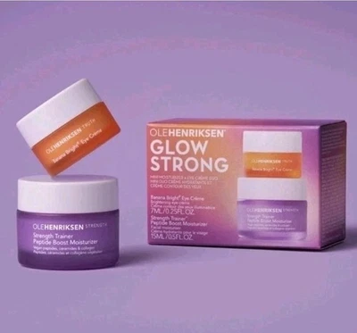 Ole Henriksen GLOW STRONG 套装力量训练器和香蕉亮眼双色全新带盒 — 第 1/3 张图片