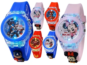 Wrist Watch Soft Band Flashing Light Analog Quartz Watches for Boys Girls & kids - Picture 1 of 30