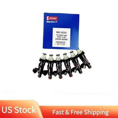 🔥Set of 6 Fits for Toyota 4Runner Tundra Tacoma 3.4L Fuel Injector 23209-62040 - Imagem 1 de 4