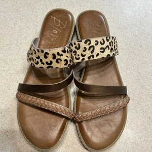 Blowfish Malibu Otsi Sz 11 Sandal in Beauty Braid Leopard EXCELLENT CONDITION! - Picture 1 of 15
