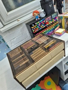 Vintage Cassette Tape Collection with retro case capacity 72 tapes 50s 60s old - Picture 1 of 12