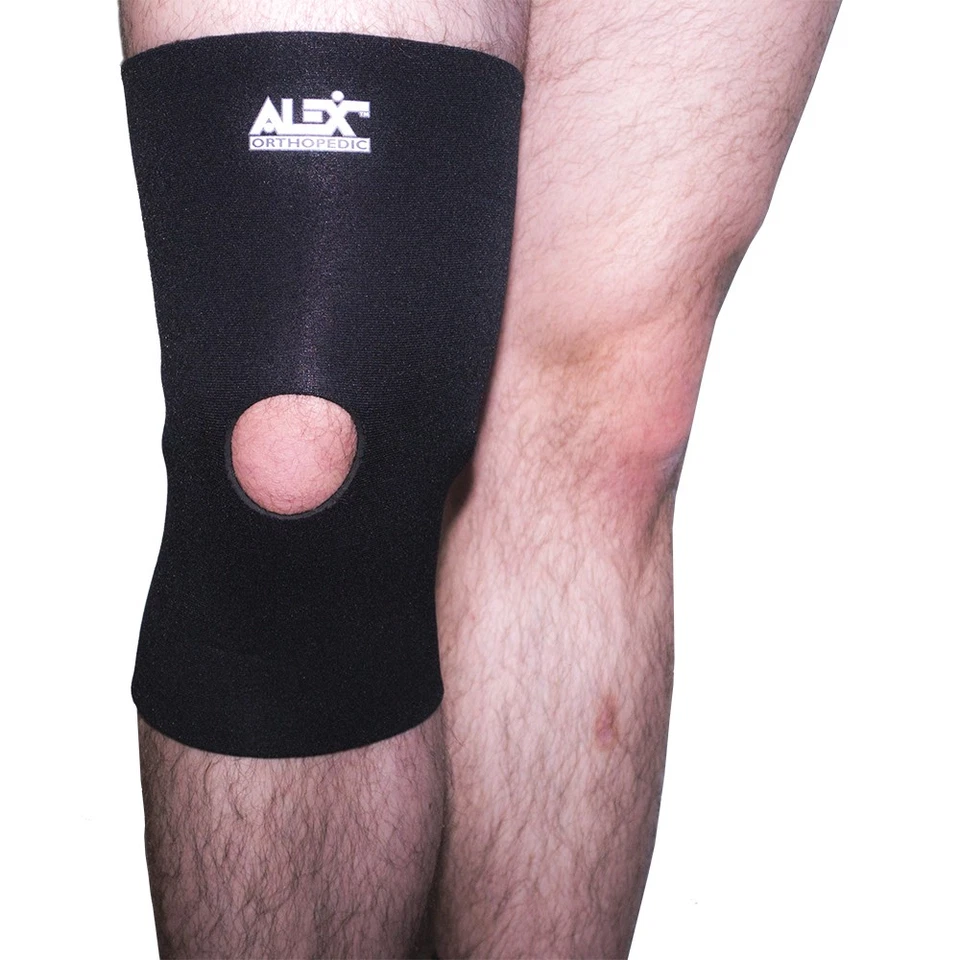 ALEX 氯丁橡胶开口胸罩护膝(尺寸:XS)黑色 — 第 1/1 张图片