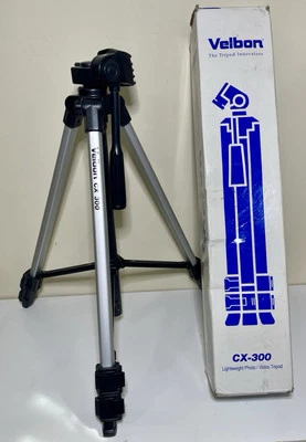 Brand New Velbon CX-300 Lightweight Alum. 35MM Camera/Video Adjustable Tripod - Image 1 of 4