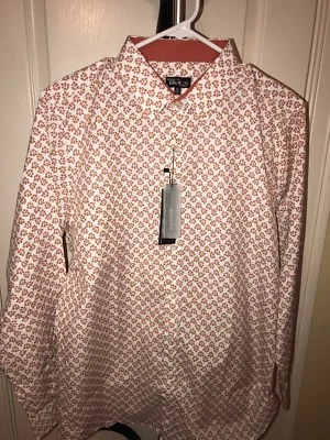 Galaxy by Harvic Mens Slim Fit  Button Front Shirt Medium New - Image 1 of 4