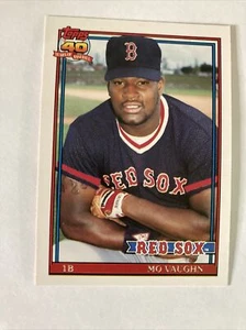 1991 Topps Traded Tiffany #123T Mo Vaughn Boston Red Sox-Free Shipping - Picture 1 of 2