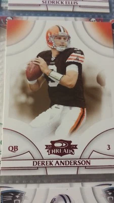 2008 Donruss Threads Century Proof Red Browns Football Card #129 Derek Anderson - Image 1 of 2