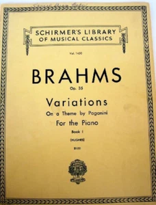 brahms op 35 book I pour piano (Ed. Schirmer) - Imagen 1 de 1