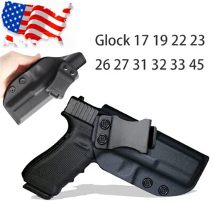 IWB Polymer Holster for Glock 17 19 22 23 26 27 31 32 33 45 Gen 1-5 Concealed - Picture 1 of 11