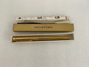 Vintage Sheaffer White Dot Targa 1020 Imperial Brass Fountain Pen 14K Nib in Box - Picture 1 of 10