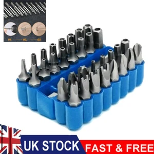 33x 1/4" Hex Head Screwdriver Security Bit Set Tamper proof Hex Key Spanner Torx - Picture 1 of 13