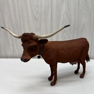 CRAIG YENKE C. Yenke Co. Texas Longhorn papier coton primitif mâché - Photo 1/23