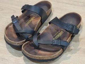 Birkenstock 265 41 Mayari Toe Loop Sandals Leather Buckle Strap - Picture 1 of 11