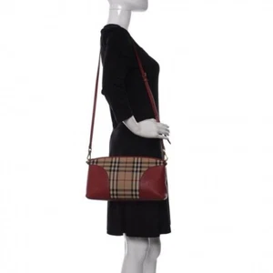 Horseferry Check Small Chichester Crossbody Clutch Bag Parade Red Made In Italy - Picture 1 of 11