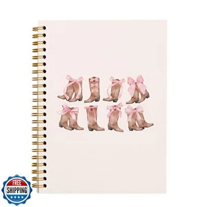 OXW Coquette Pink Bow Notizbuch Journal, süße Notizbücher Notizblöcke Cowgirl Geschenke - Bild 1 von 5