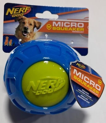 Nerf perro JUGUETE PERRO 4 pulgadas bola chirriante micro chirrido ideal para perros grandes Foto 1 de 2