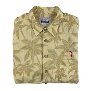 Reyn Spooner Boston Red Sox Hawaiian Shirt Embroidered MLB Baseball Size XL