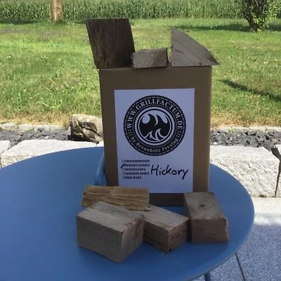 GRILLFACTUM BY BRENNHOLZ FREYTAG Hickory Chunks 1,5 kg BBQ Holz Smoker Wood Räucherholz Grillholz Räucher Chips
