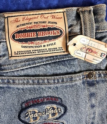 Pantalones de mezclilla vintage Bobbie Brooks azul para hombre 34 NUEVO con etiquetas Deadstock Foto 1 de 4