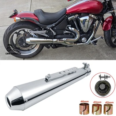 Motorcycle Exhaust Pipe Muffler Fits for Yamaha Road Star XV1700 XV1600 Warrior - Image 1 of 4
