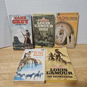 Posten 5 Vintage PB Taschenbücher Louis Lamour Western Zane Gray & Moody Pocket  - Bild 1 von 7