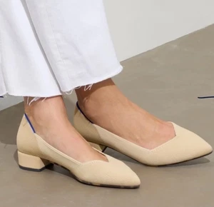 Rothy’s The High Point Heels in Sandstone Tan Size Womens 9 Shoes $169 MSRP - Picture 1 of 8