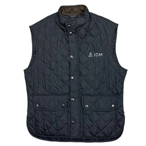 Barbour Lowerdale Gilet Vest Black Quilted Full Zip Snap Insulated Men’s XL - Picture 1 of 4