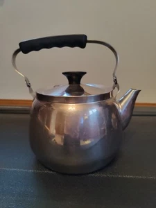 Vintage Adcraft 3 Quart Edelstahl Herdplatte Tee Kaffee Wasserkocher Kanne Pfanne USA - Bild 1 von 6