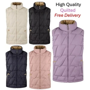Ladies Womens Bodywarmer Gilet Waistcoat Jacket Coat Padded Zip Pockets UK NEW - Picture 1 of 31