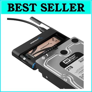 USB 3.2 Type C M.2 PCIe NVMe & SATA SSD/HDD Converter with Offline Cloning - Picture 1 of 9
