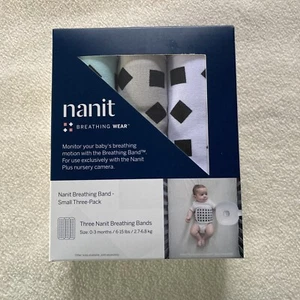 THREE PACK NANIT BREATHING BAND BREATHING WEAR 0-3 MONTHS Sz SMALL 6-15 LBS - Picture 1 of 7