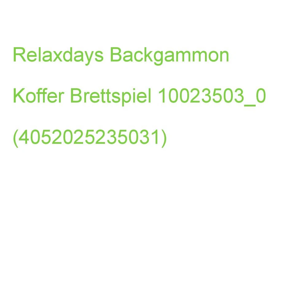 Relaxdays 10023503 Backgammon Koffer – Hochwertiges Brettspiel Set ♟️